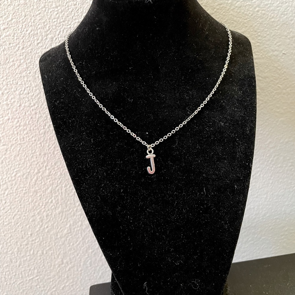 Handmade Letter J Pendant Necklace